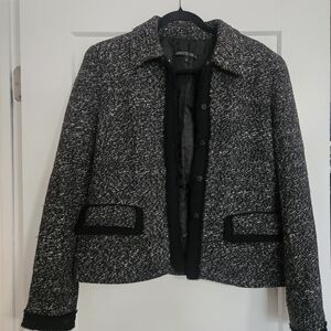 Lafayette 148 New York Monochrome Tweed Jacket